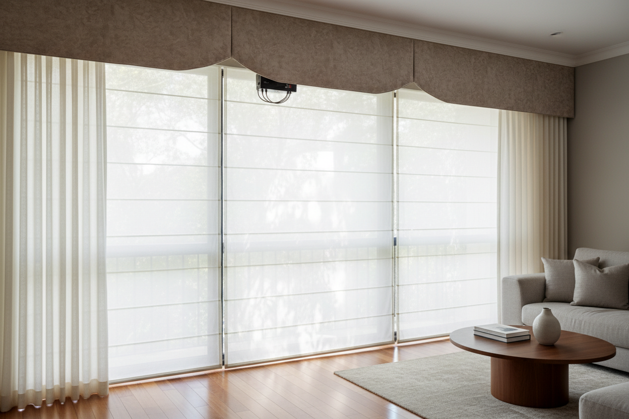 Valance and Blinds: Hiding Smart Window Motors