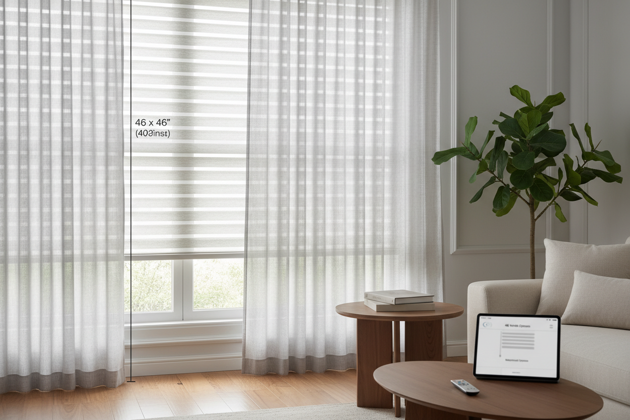 Blinds 46 x 46: Smart Motorized Options That Actually Fit