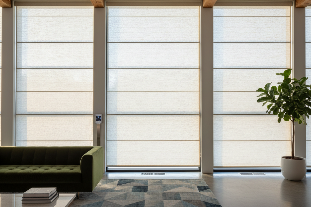 Smart 106 inch wide blinds: How to Cover Massive Windows Safely