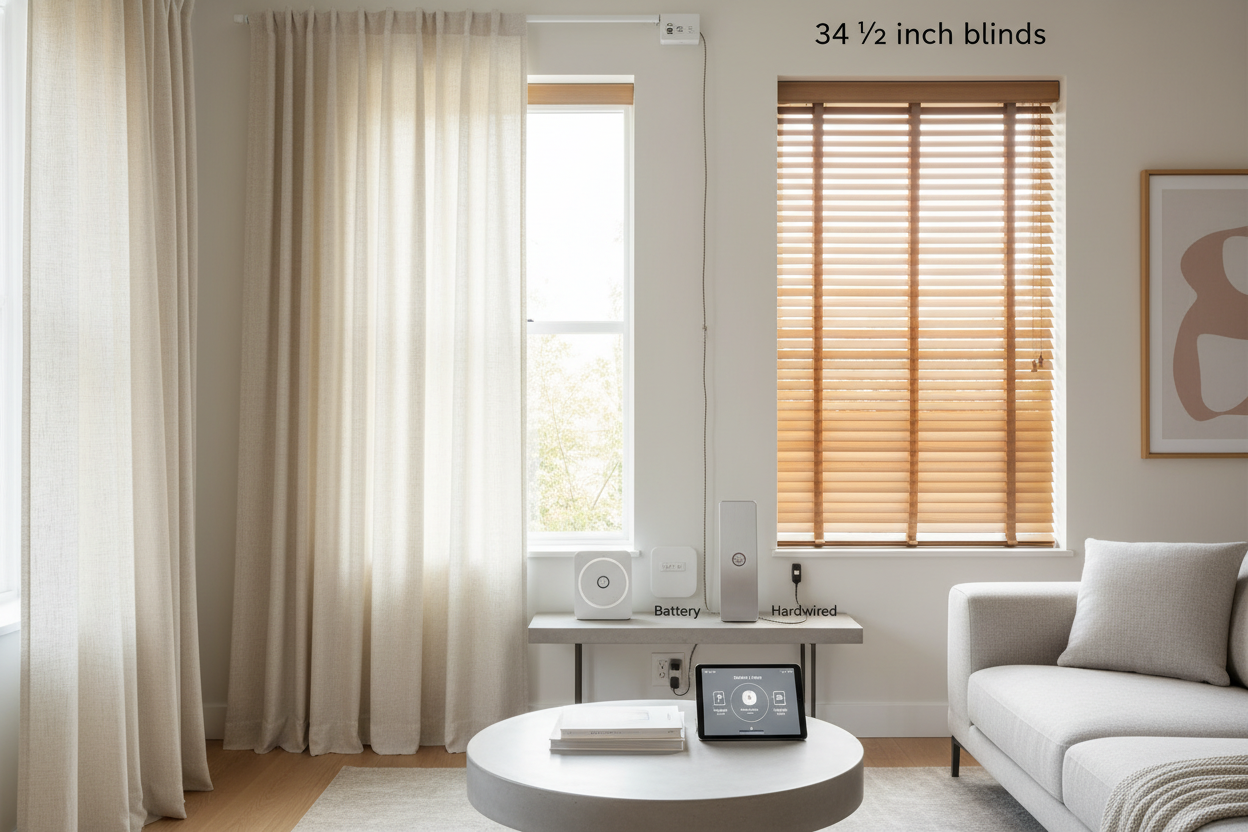 Smart 34 1/2 blinds: Battery vs. Hardwired — Which to Pick