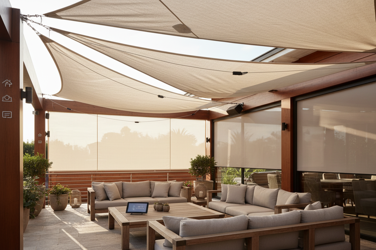 Custom Sails for Shade: Wiring Your Patio for Smart Comfort