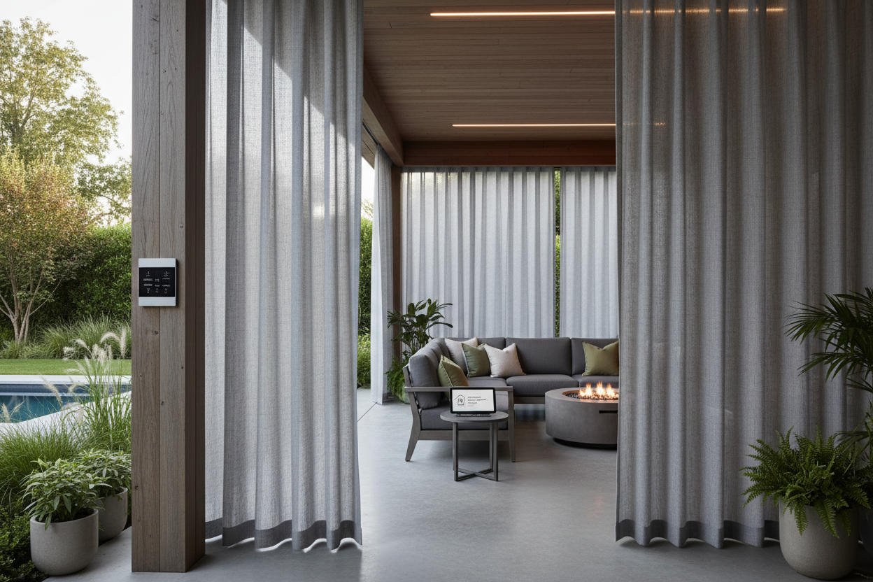 Pull Down Privacy Screen: Adding Smart Control to Patios