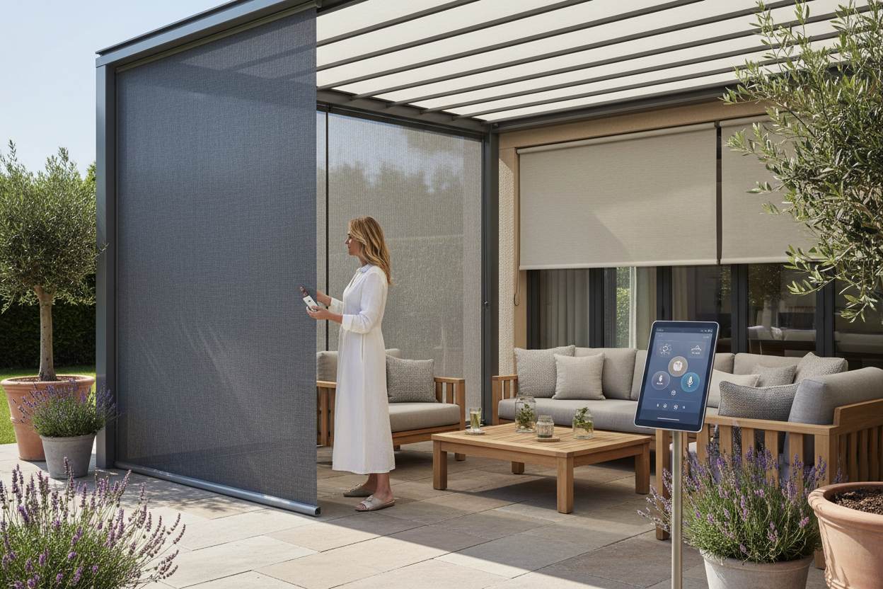 Awning Privacy Screen Setup: Sun, Wind, and Voice Control
