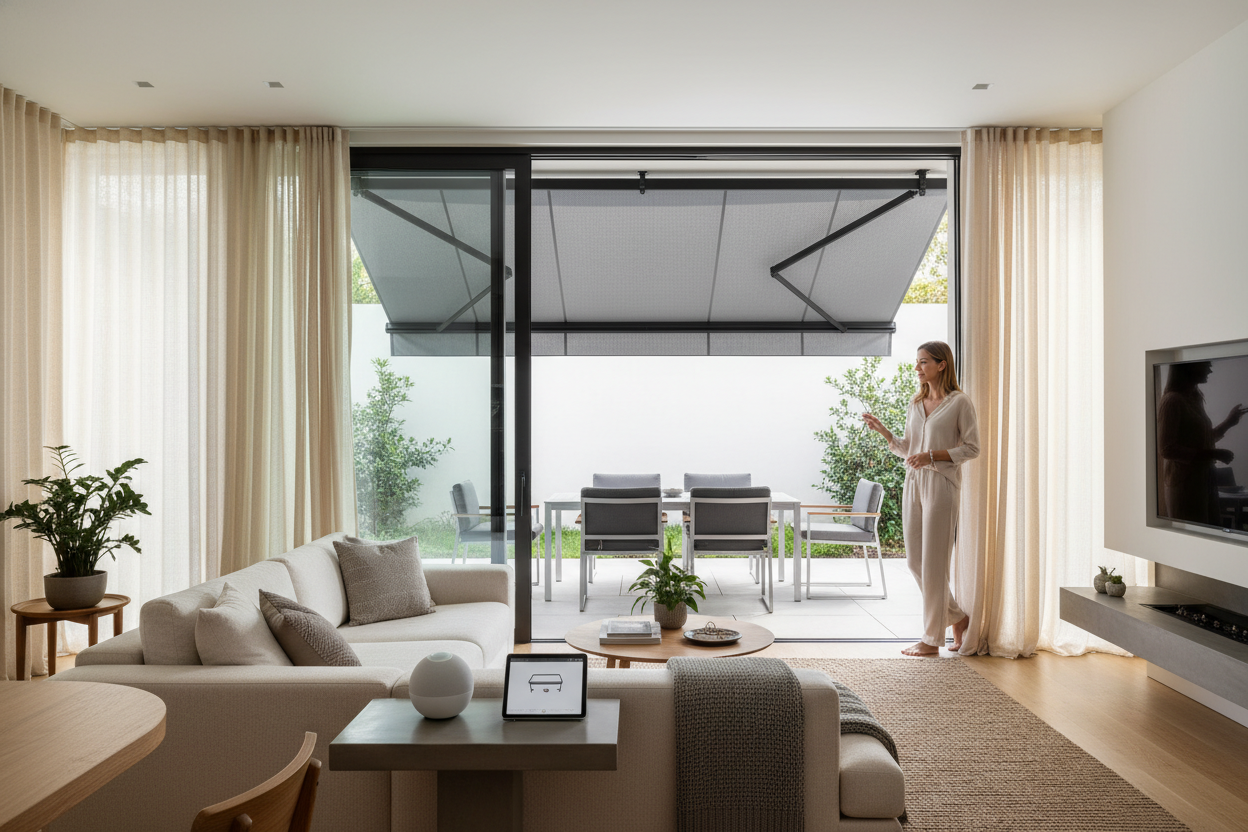 Awnings for Homes: Upgrading to Voice-Controlled Patio Shade