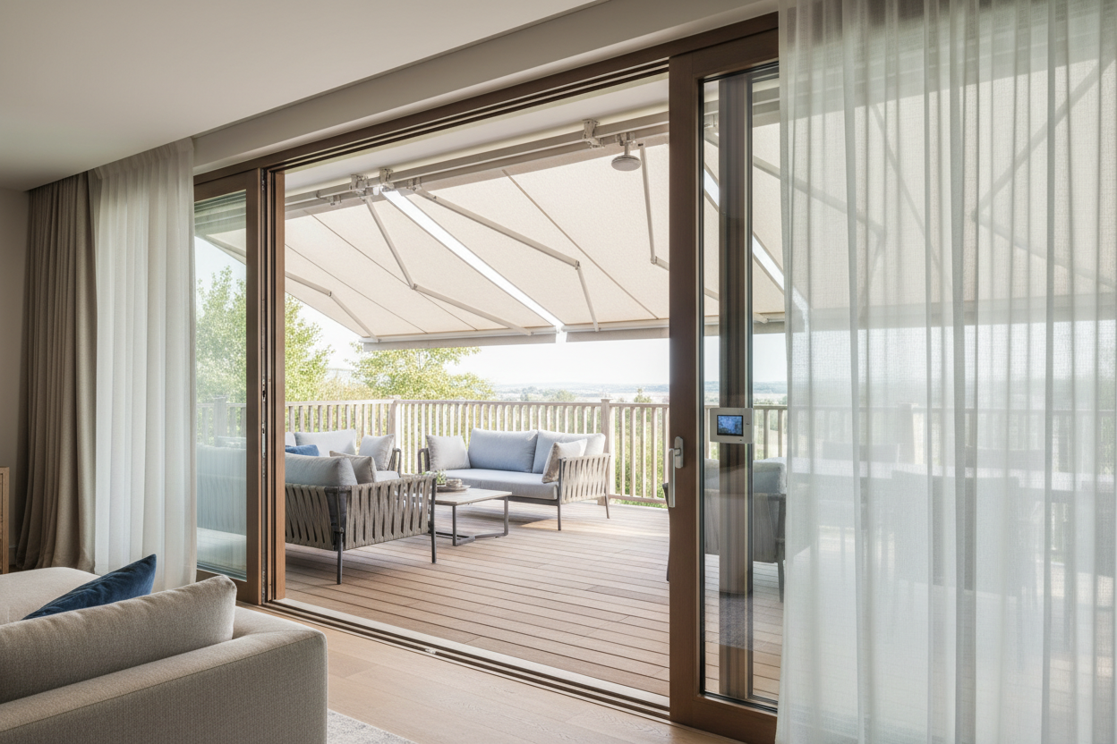 Smart Awnings for Decks: Motorized Shade & Wind Sensors