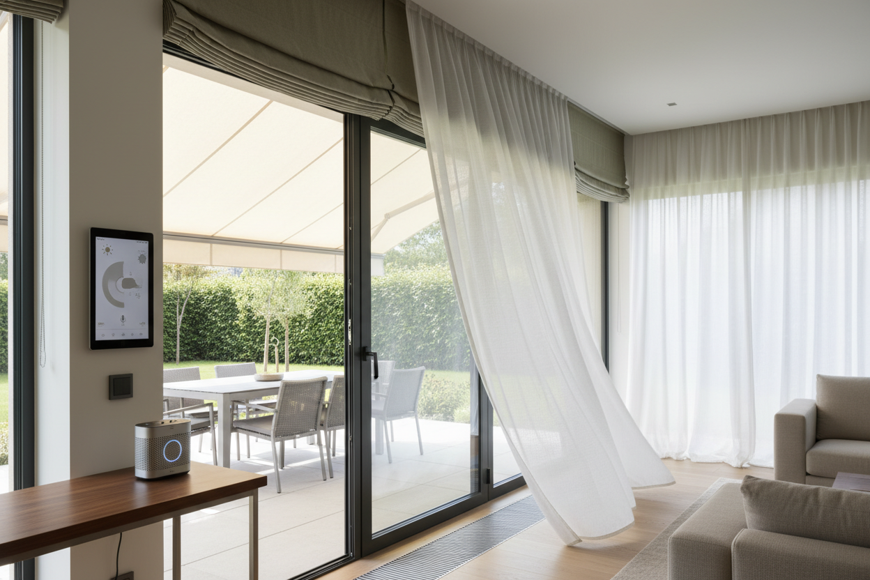 Covered Awnings: Voice-Controlled Shade When You Need It