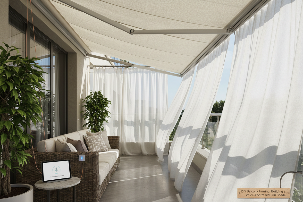 DIY Balcony Awning: Building a Voice-Controlled Sun Shade