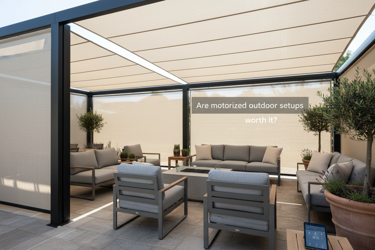 Large canopies shades: Are motorized outdoor setups worth it?