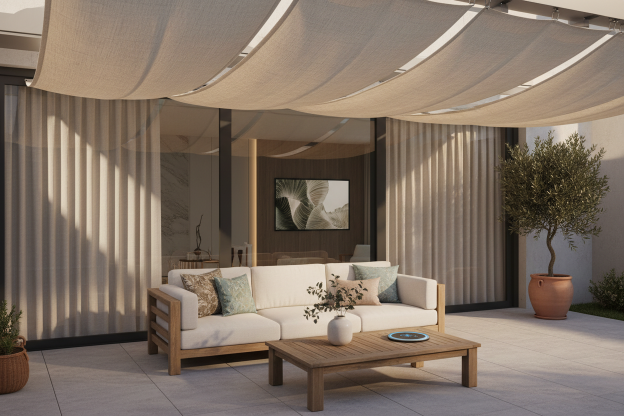 Voice-Controlled 8'x8 Sun Shade: My Smart Patio Setup