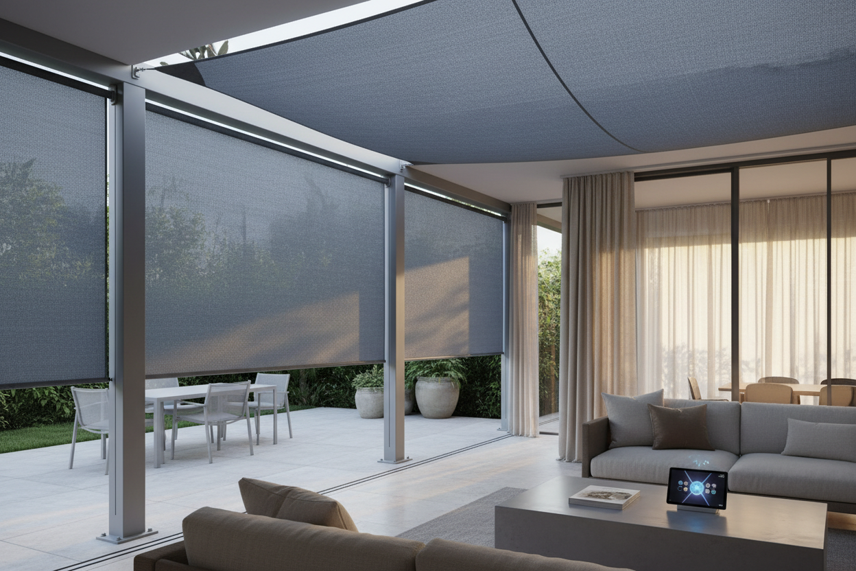Heavy Duty Sun Shade: Voice-Controlled Patio Cooling Guide