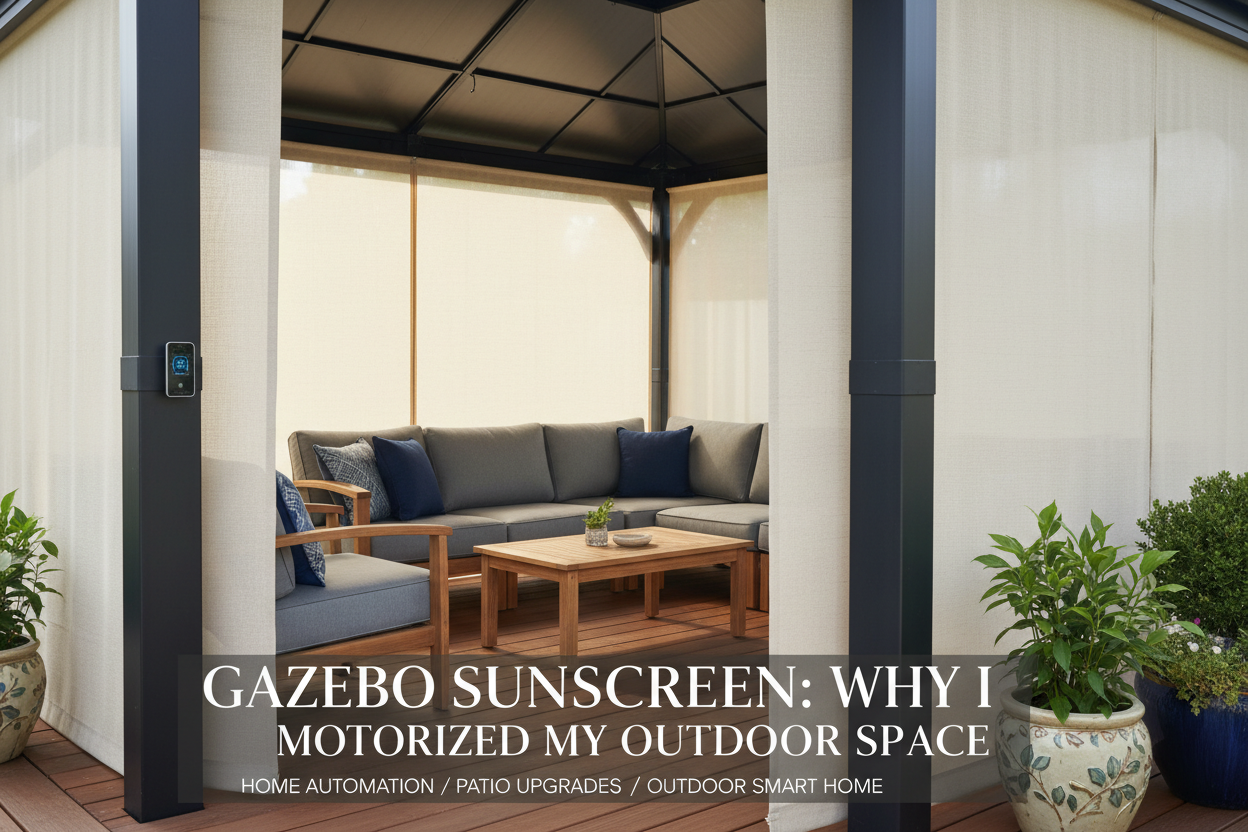 Gazebo Sunscreen: Why I Motorized My Outdoor Space