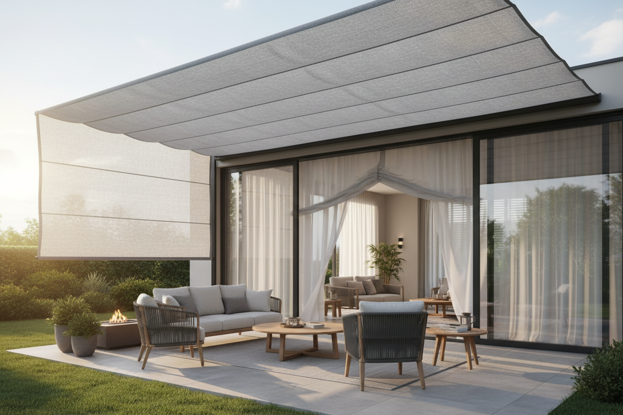 Outdoor sun cover: Why I Switched to Motorized Shades