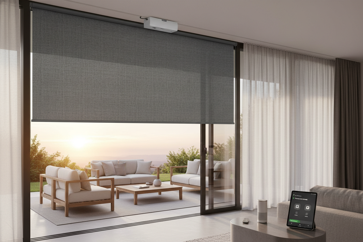 Outdoor Roll Up Sunshade: Voice-Controlled Patio Shade Review