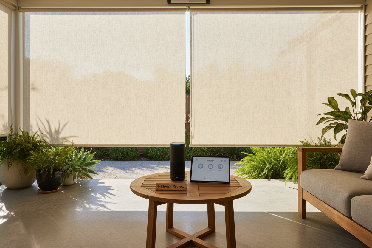 Voice-Controlled rollup patio shades: A 6-Month Review