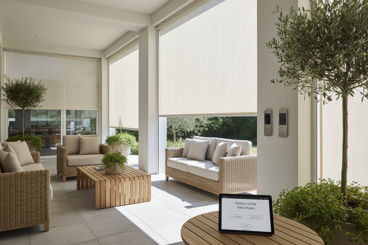 Outdoor Roll Up Canvas Shades: Adding Smart Controls to Your Patio