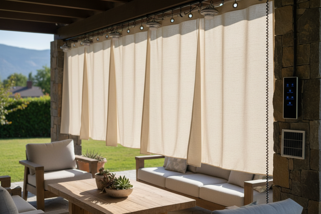 Outdoor shades that hang on hooks: The Smart Retrofit