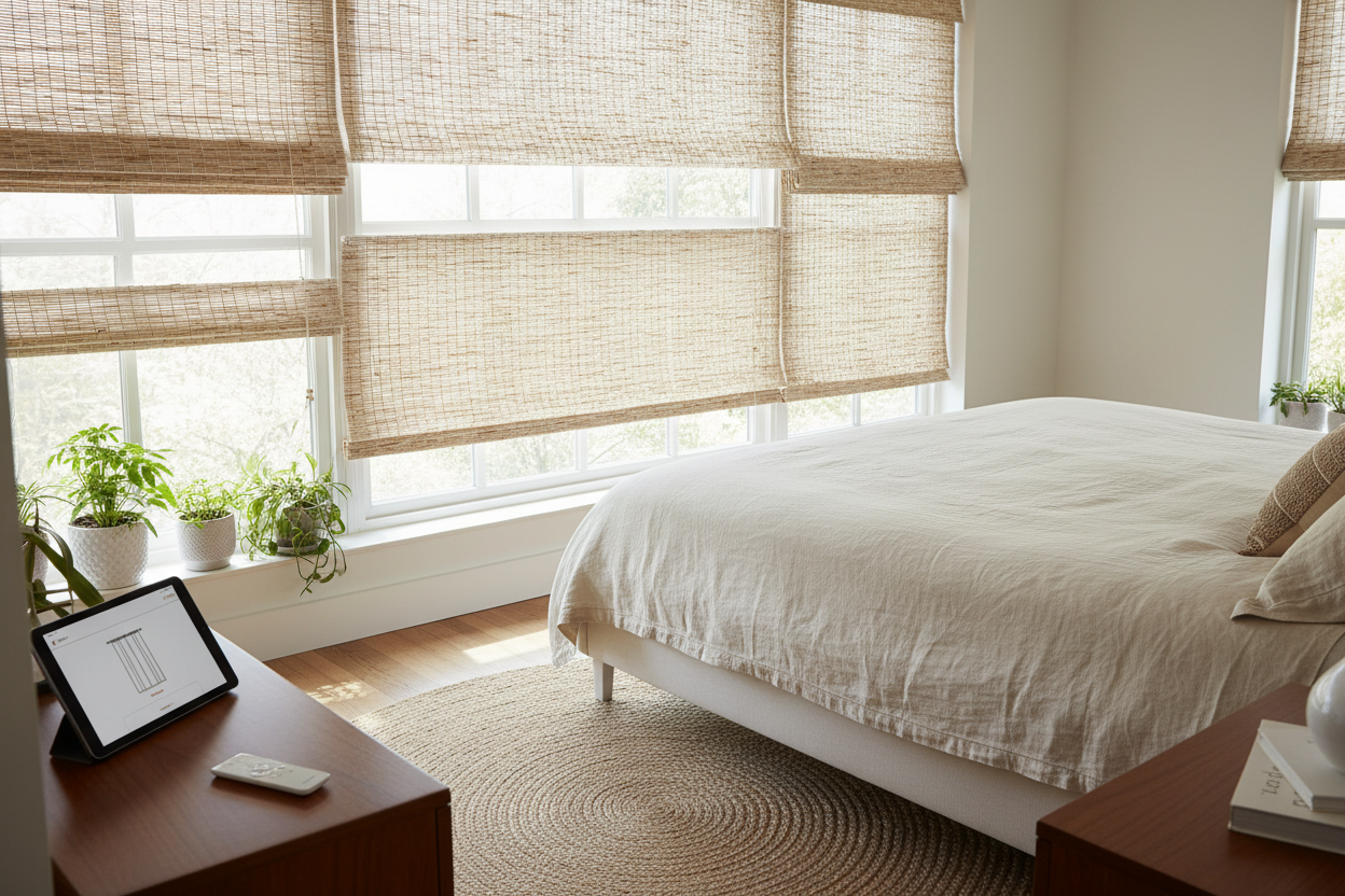 Top Down Bottom Up Woven Shades: Smart Privacy for Any Room