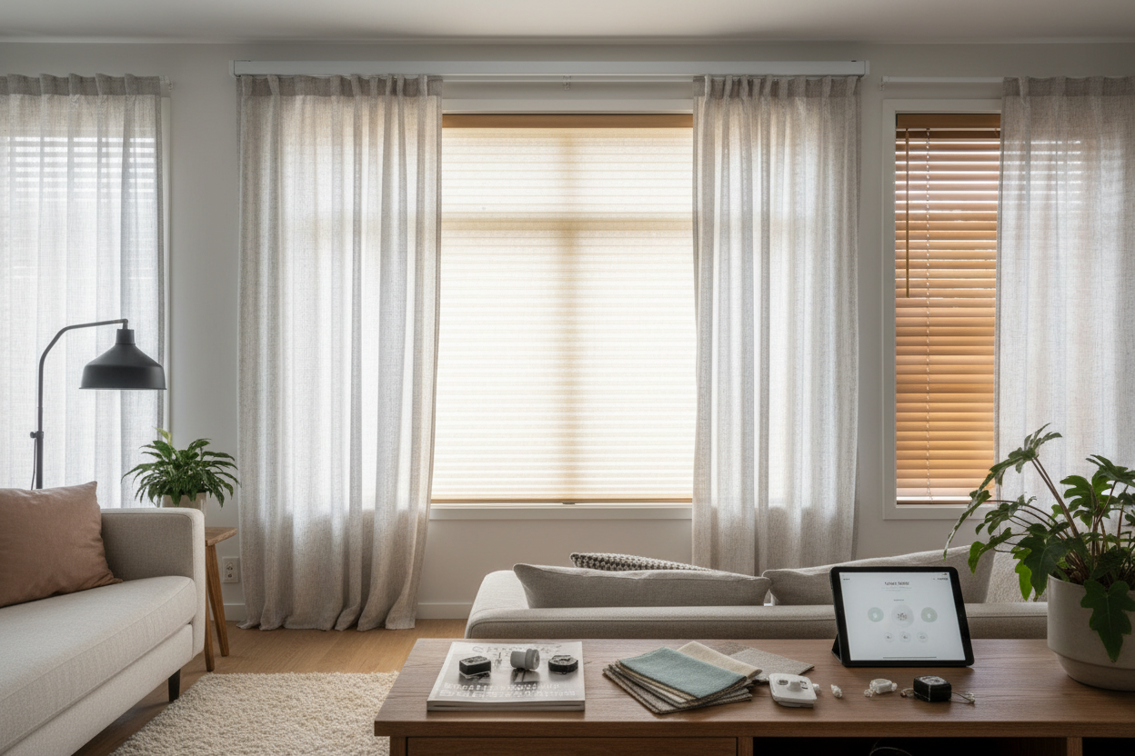 Budget cordless light filtering cellular shade: Smart Retrofits