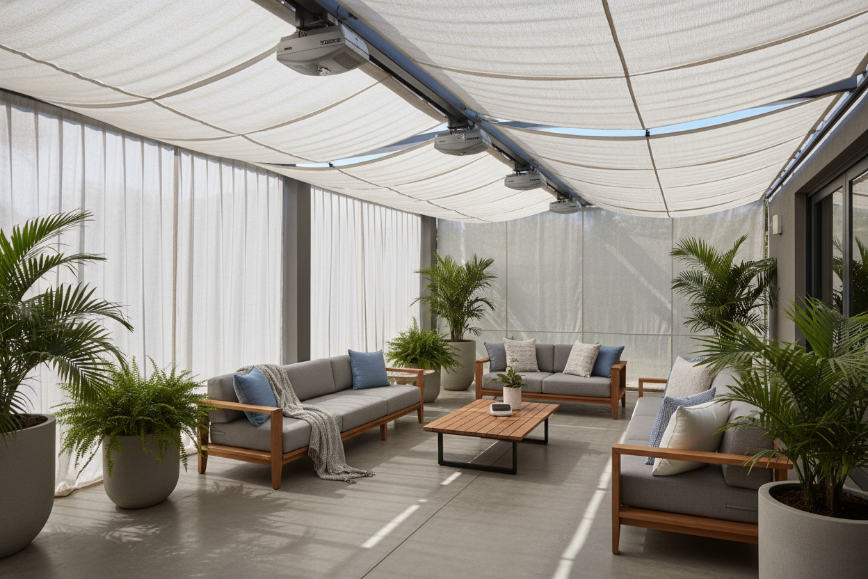 Shade Cloth Setup: Motorizing Your Outdoor Sun Protection