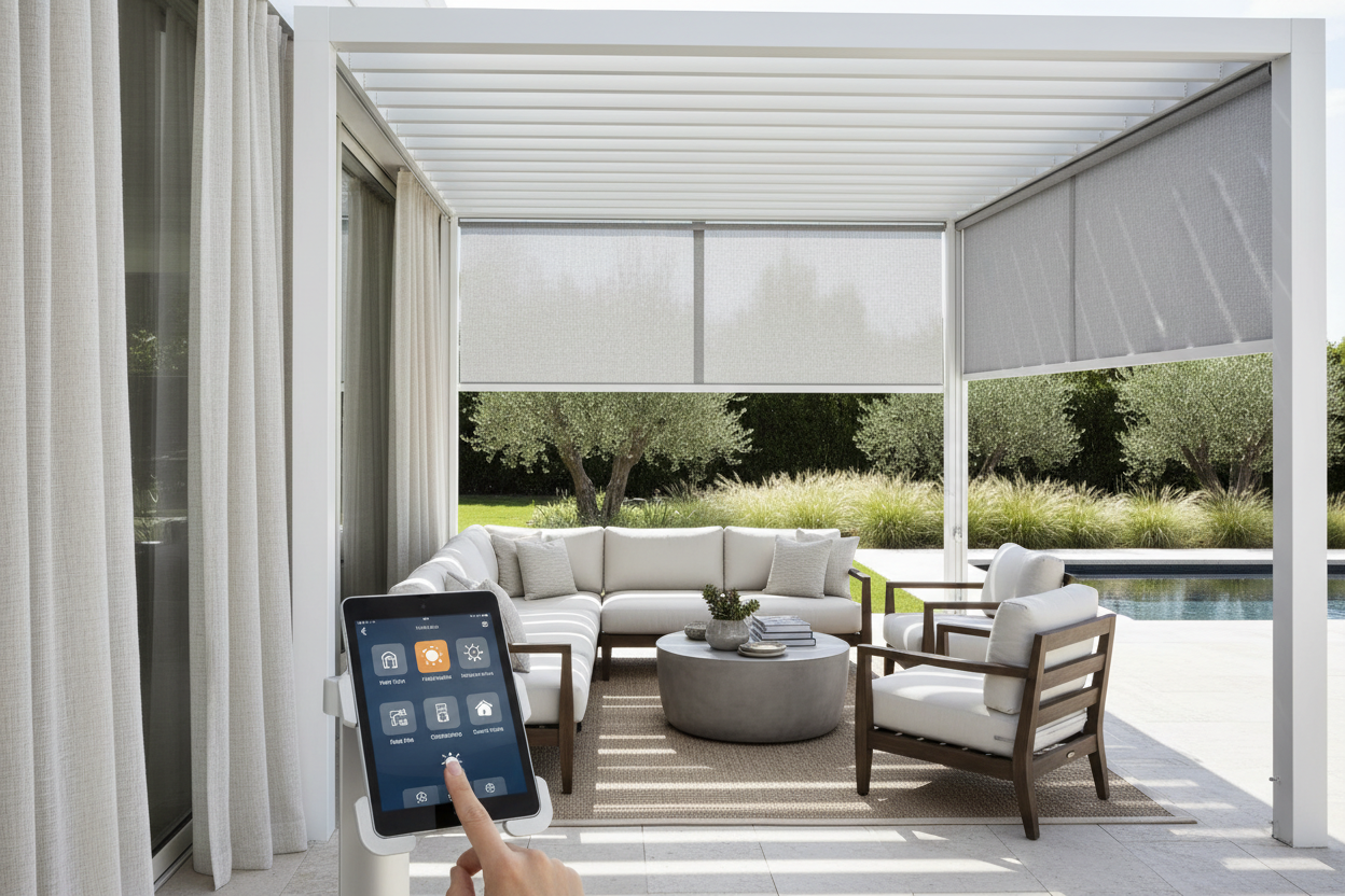 Pergola Screen Setup: Effortless Shade and Smart Control