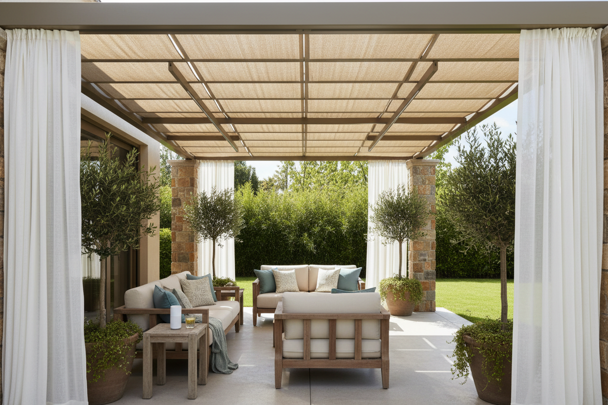 Custom Pergola Shade Cloth: Adding Smart Voice Controls
