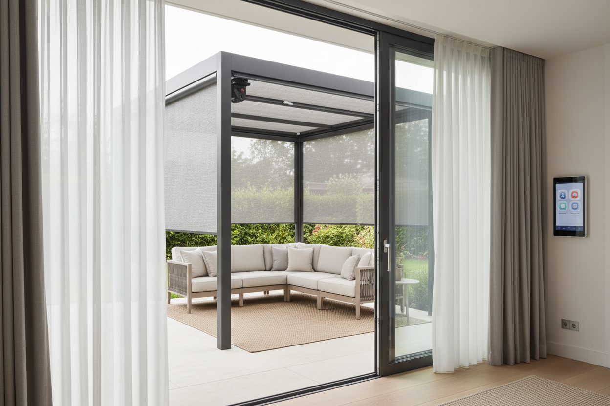 Mesh Pergola Cover: How to Motorize Your Outdoor Shade