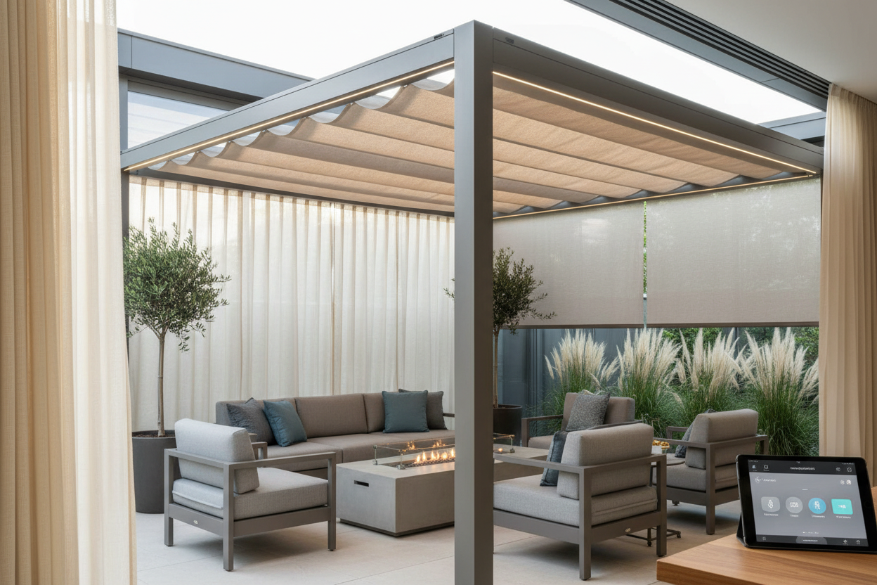 Smart Pergola Cloth Top: Adding Voice-Controlled Shade