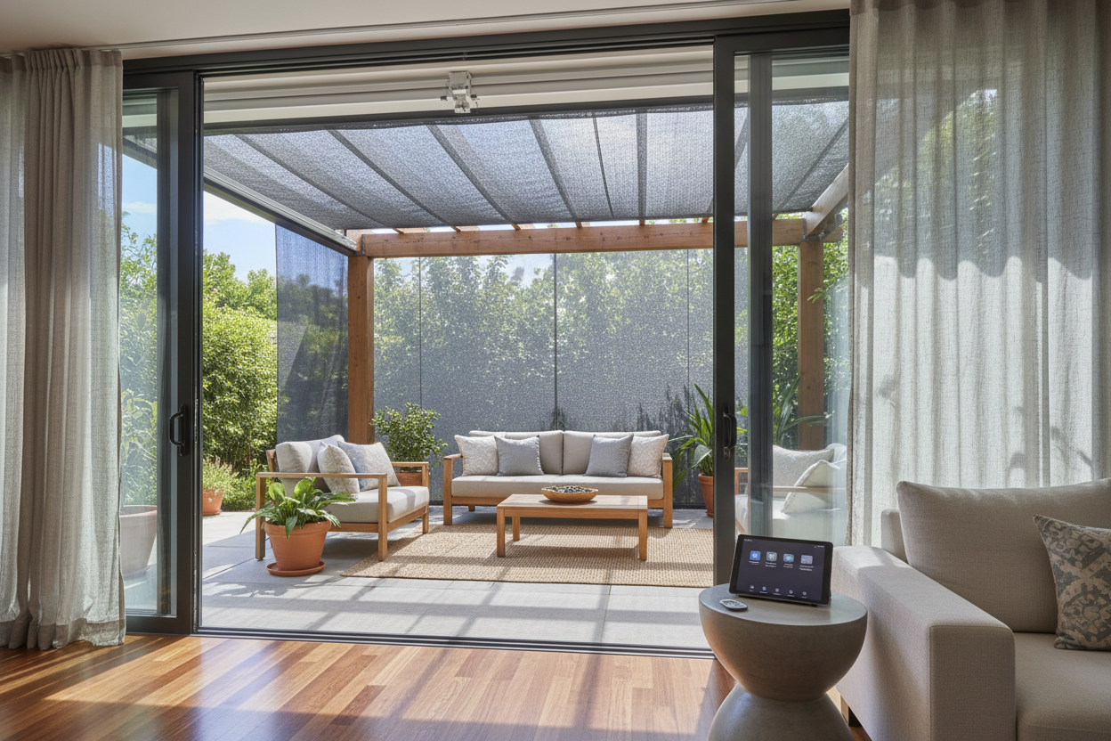 Sun Netting Setup: Motorized Shade for Smart Outdoor Living