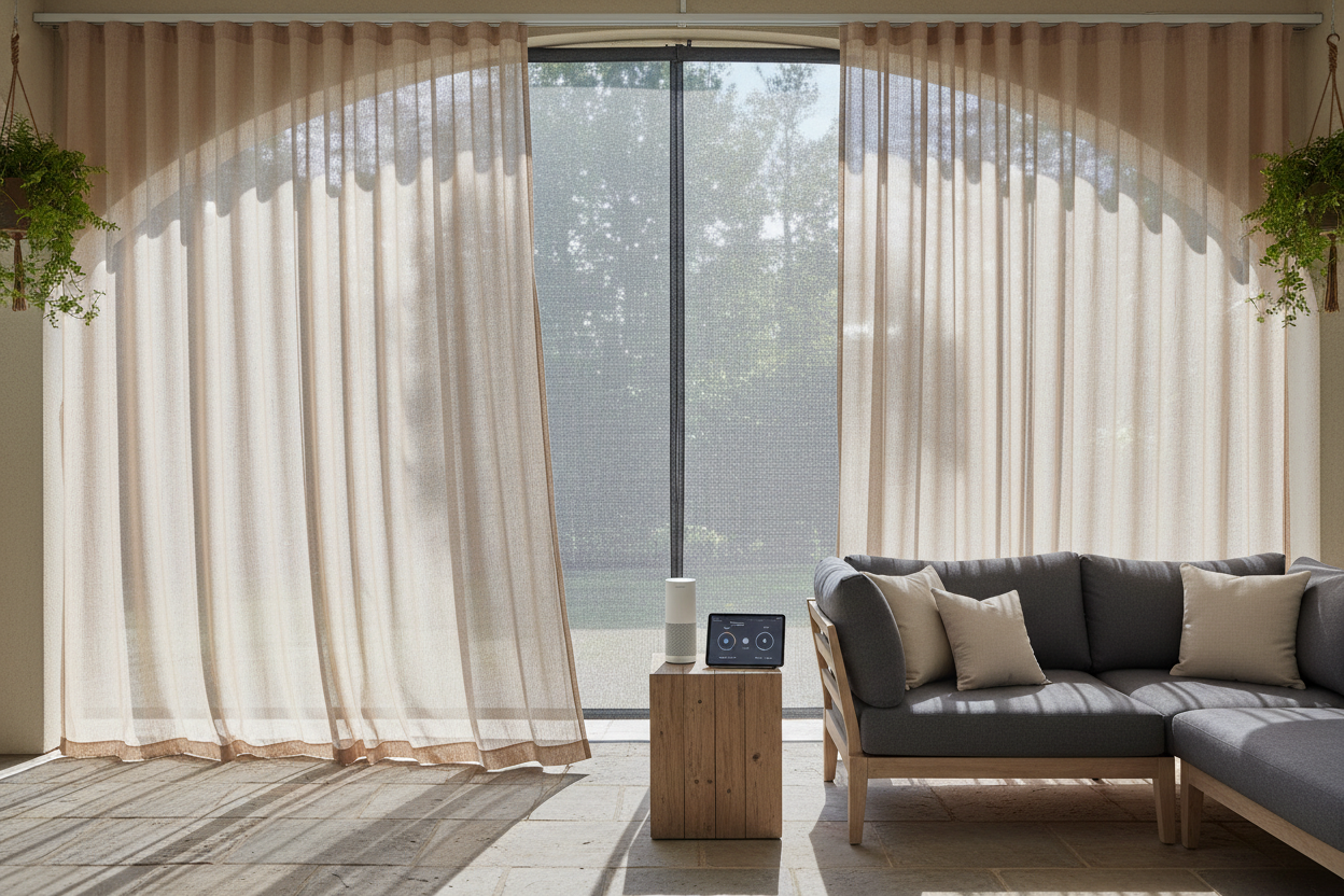 Sun Shade Net Retrofit: Voice-Controlled Cooling for Patios