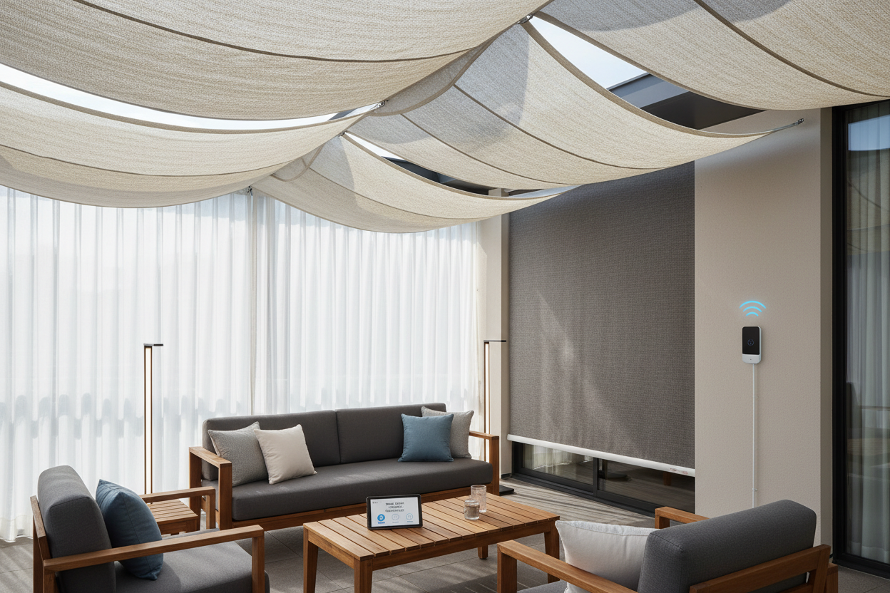 Smart Sail Sunshades: Voice-Controlled Patio Shade Guide