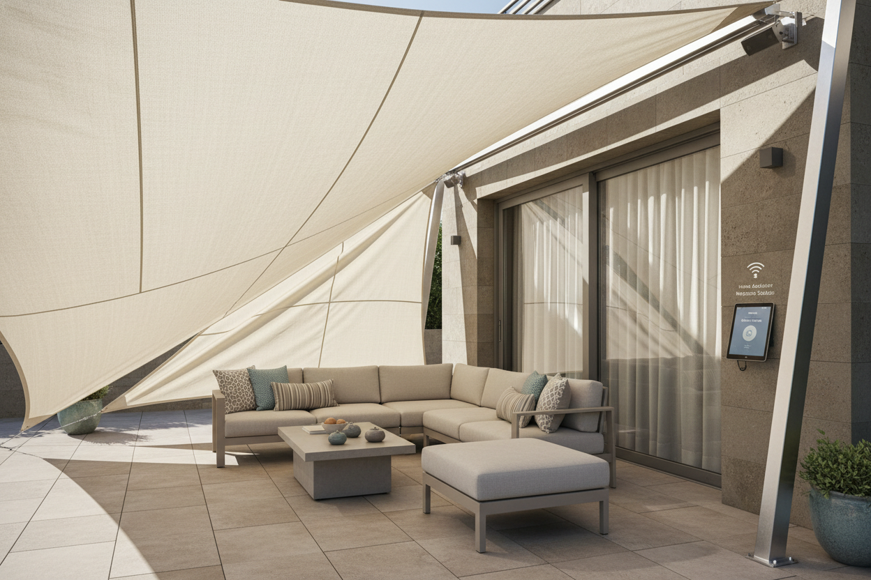 Install a Shade Sail: My Motorized Patio Setup