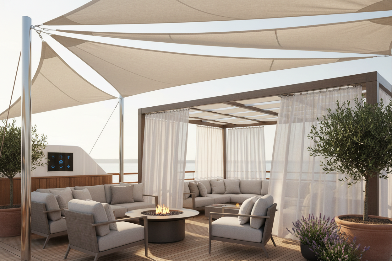 Sails for Deck Shade: Smart vs. Static Tension Systems