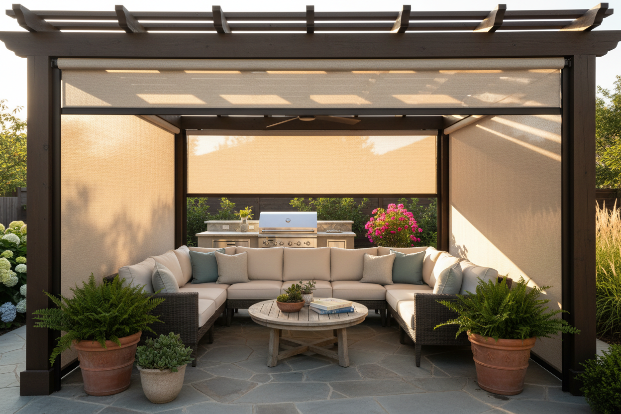 Make Your Backyard Usable Again: A Guide to Exterior Roll-Up Blinds