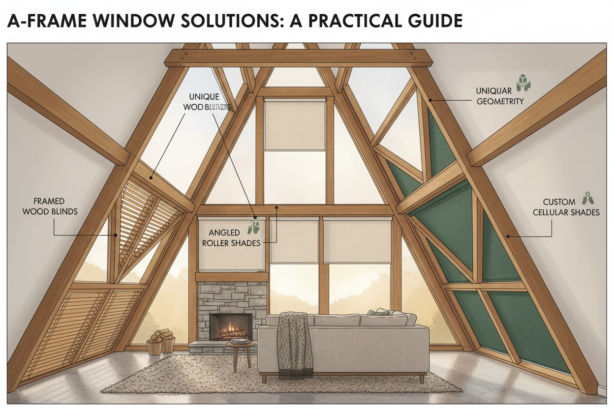 Practical Guide to Framed Blinds and Window Treatments for A-Frame Homes