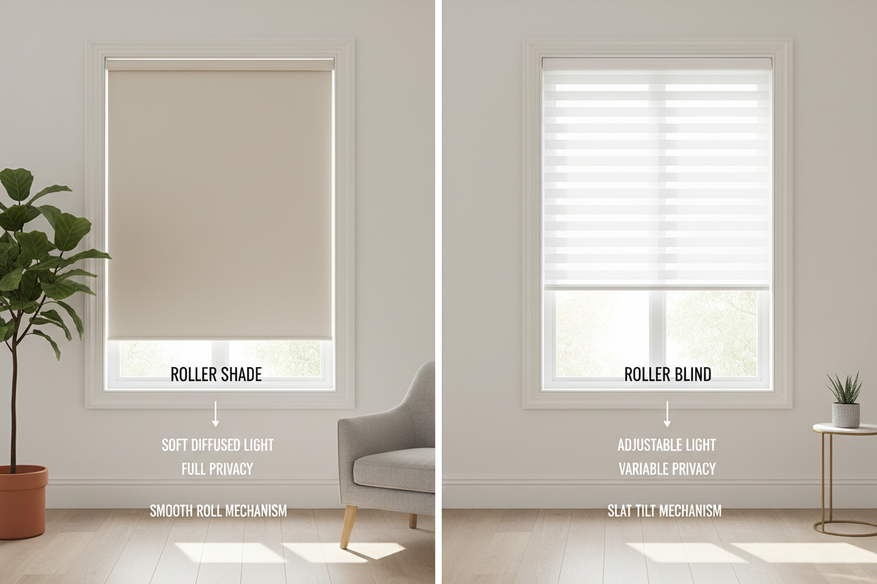 Roller Shades and Roller Blinds Explained: A Practical Guide for Choosing the Right Window Covering