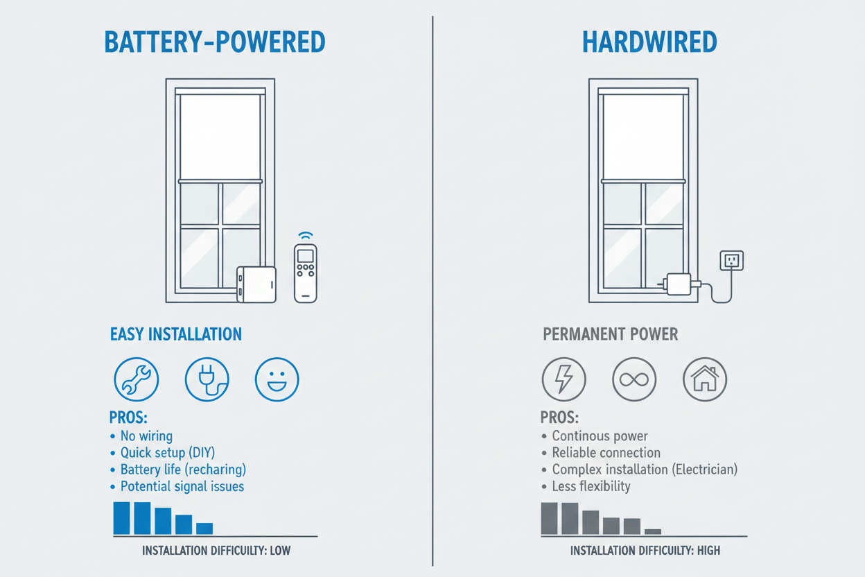 Smart 10 Foot Blinds: Battery vs. Hardwired Setup Guide