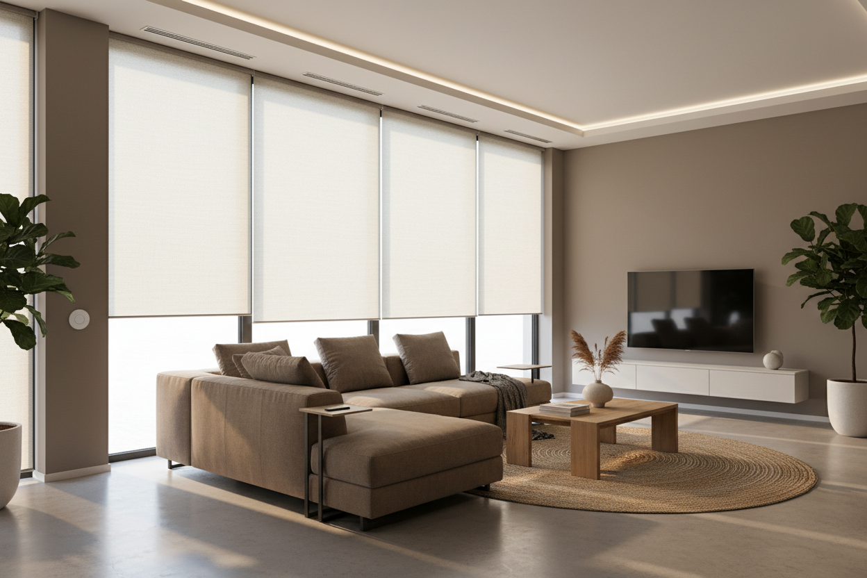 Smart Comfort with Motorized Indoor Solar Shades