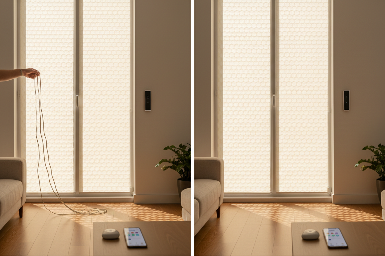 Stop Pulling Cords: A Practical Guide to Upgrading Your Honeycomb Blinds to Electric Power
