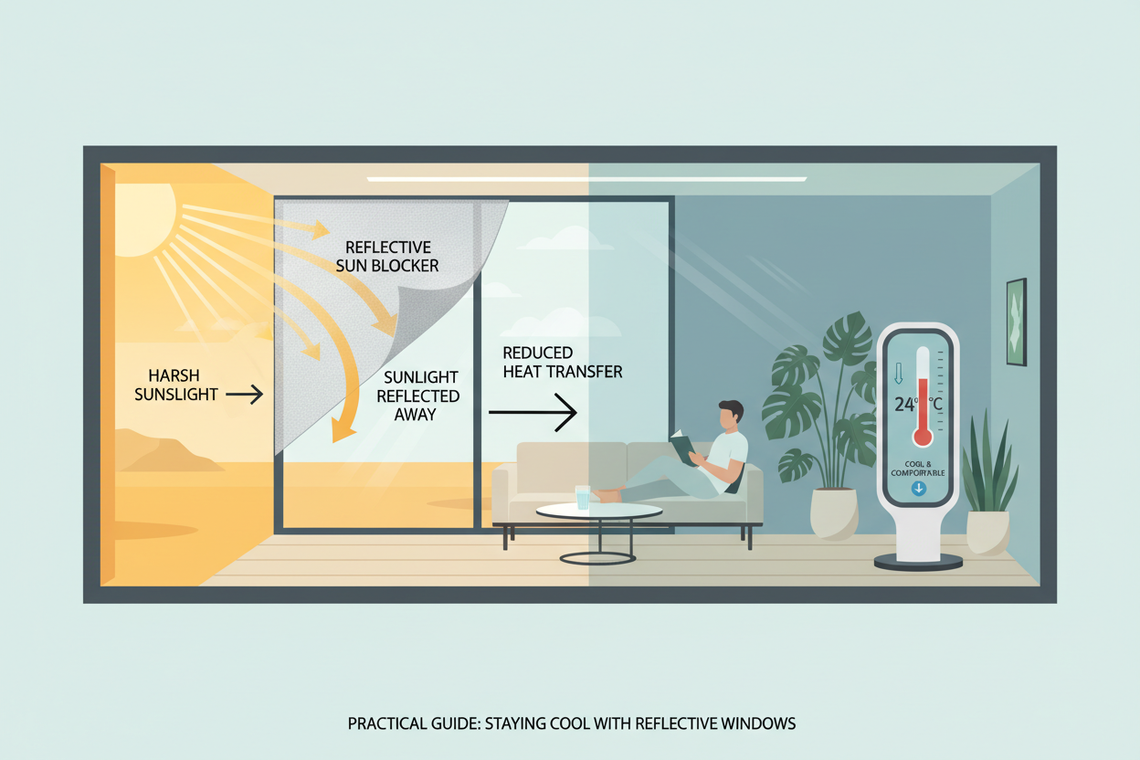 Stop the Burn: A Practical Guide to Using Window Sun Reflectors for Cooler Interiors