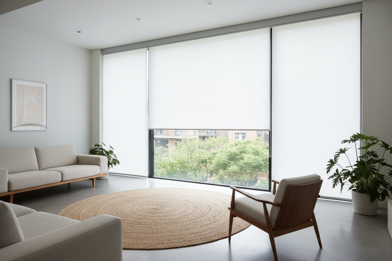 Taming Wide Windows: The Strategic Advantage of 3-on-1 Headrail Cellular Shades