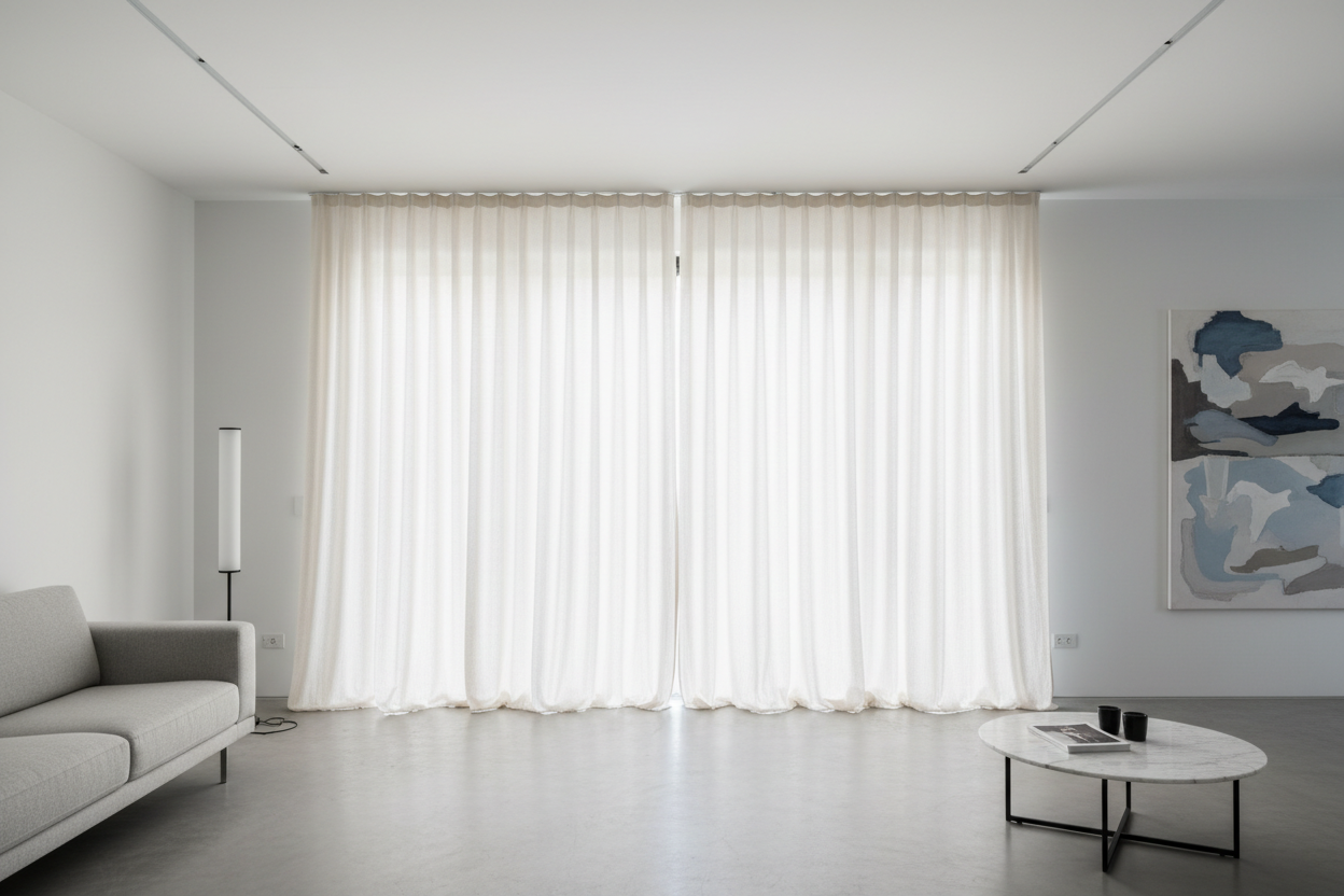 The Cleanest Way to Hang Curtains: Hidden Ceiling Tracks That Disappear