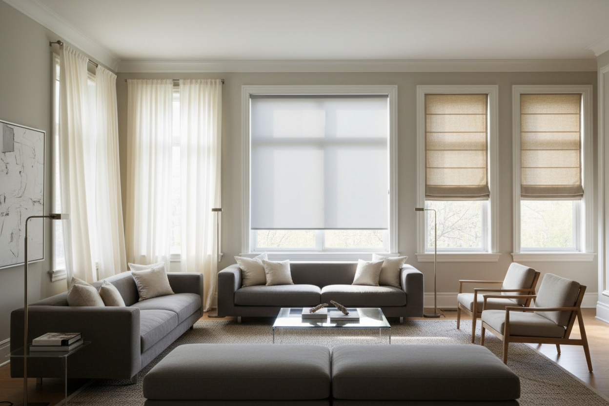 Upgrade Your Windows with Elegant Pull Down Curtain and Shades Pull Down Options