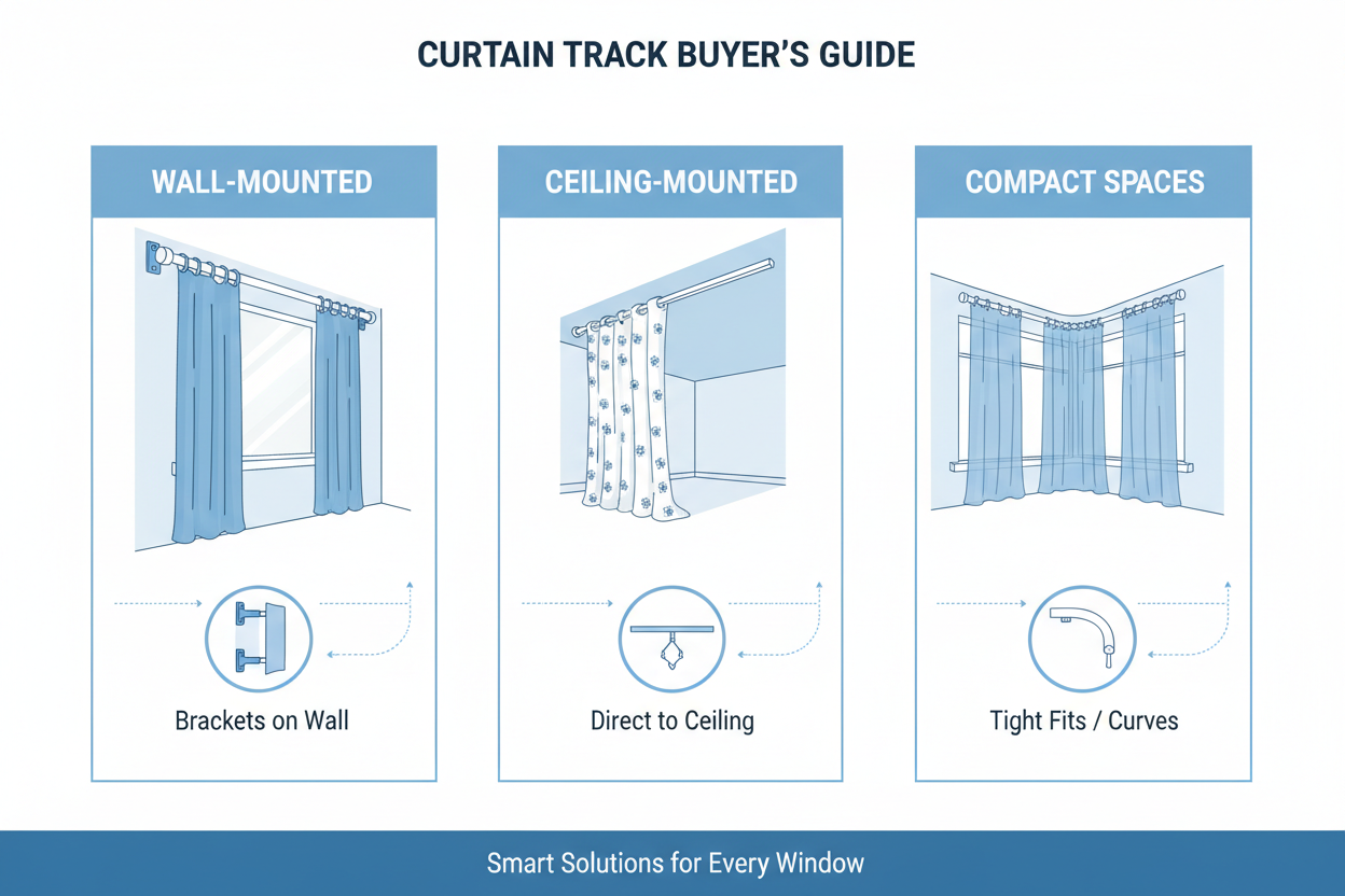 Walmart Curtain Track Buying Guide: What to Choose for Walls, Ceilings, and Small Spaces