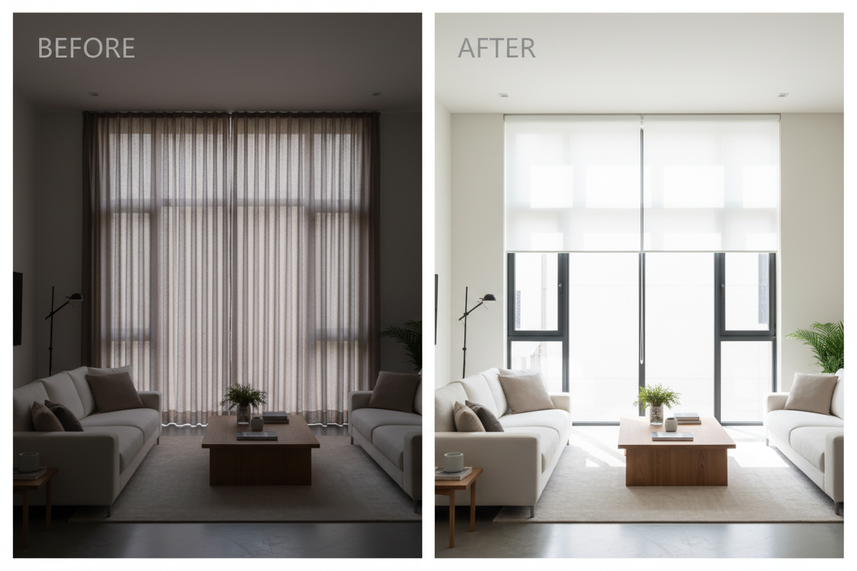 Why I Finally Swapped My Curtains for Minimalist White Cordless Shades