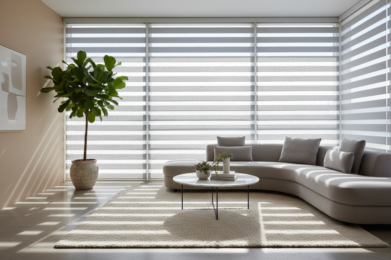 Zebra Curtains: A Stylish Balance of Light and Privacy for Your Living Room