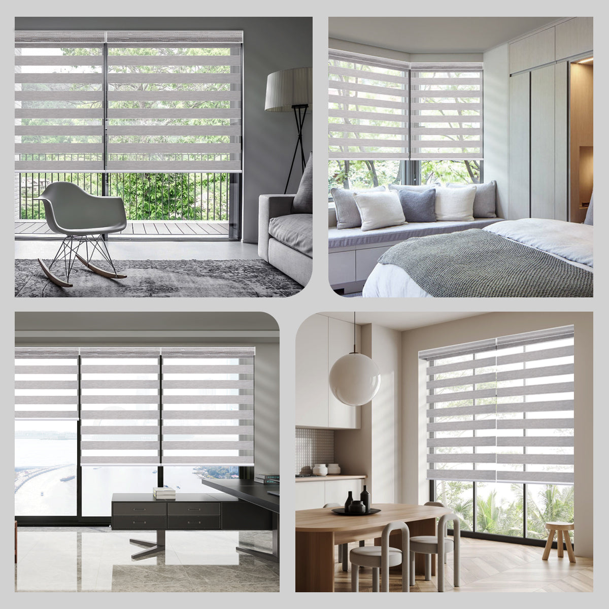 Weffort Motorized Blackout Zebra Shades Soft Series