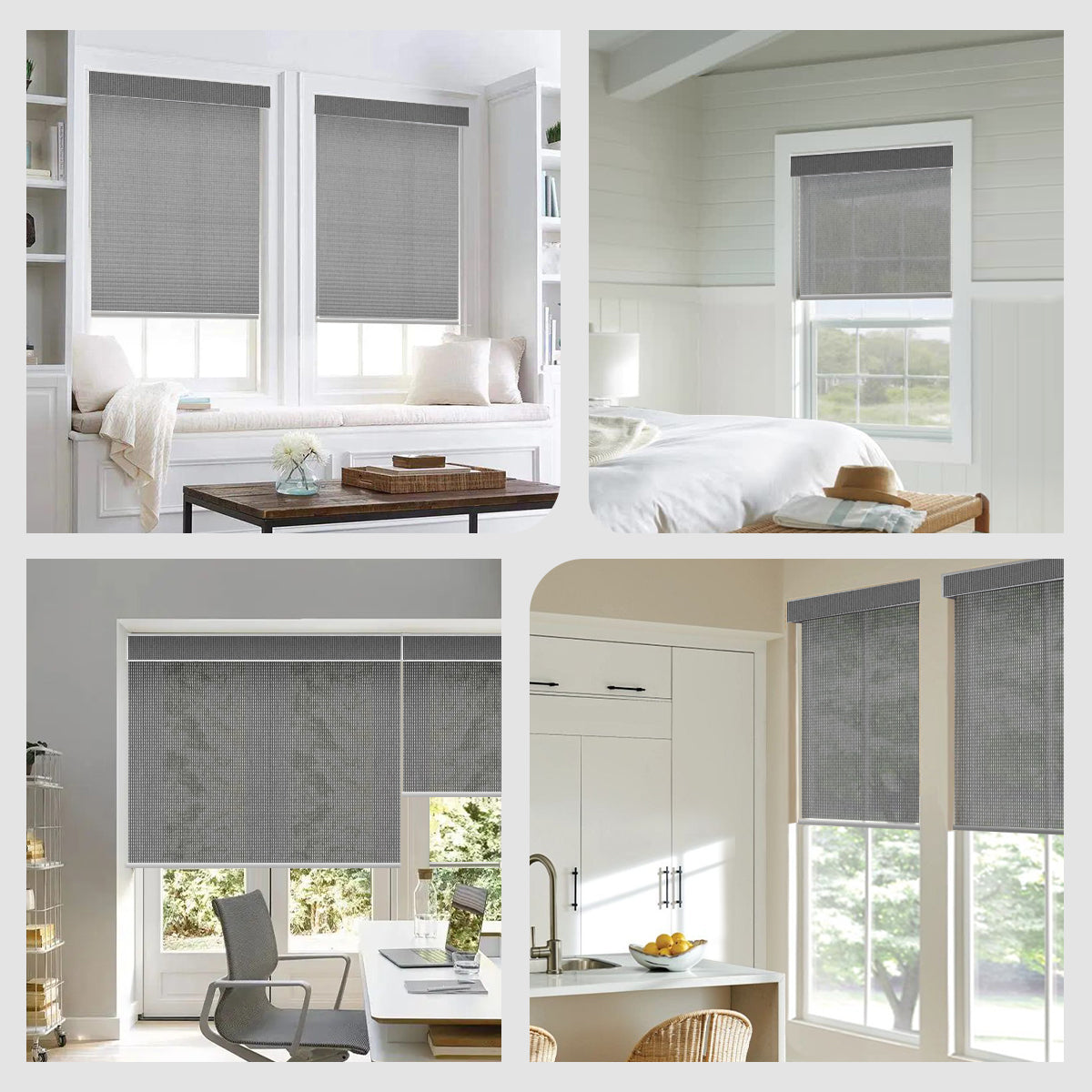 Weffort Motorized Sunscreen Roller Shades PVC FREE Series