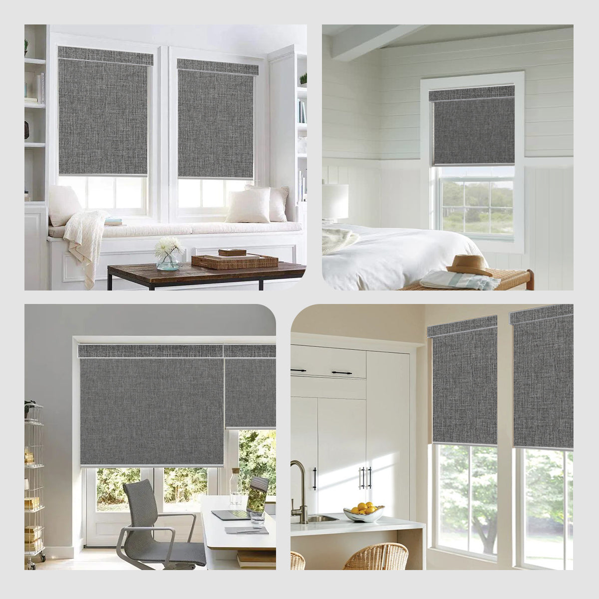 Weffort Motorized Blackout Roller Shades Bouvardia Series