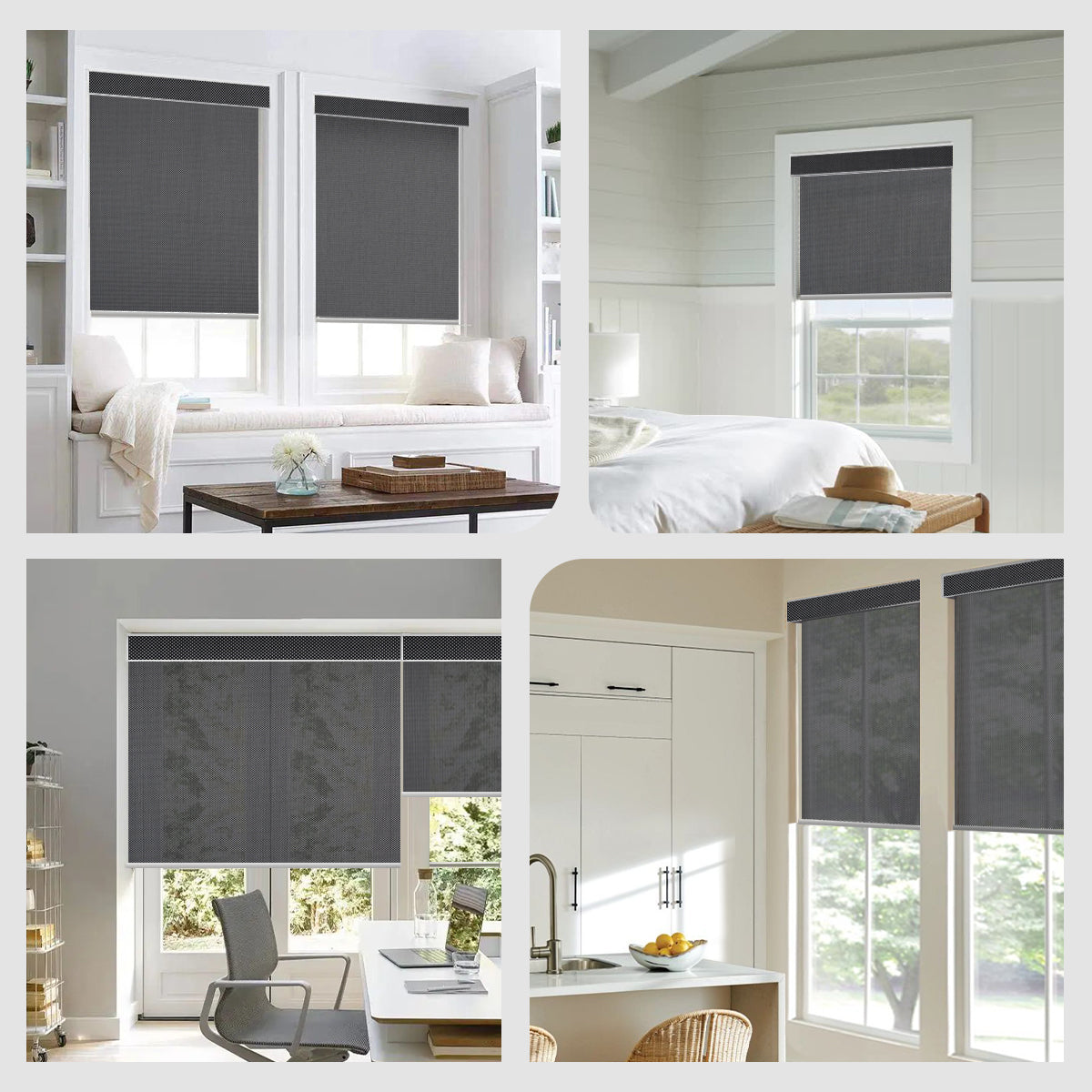 Weffort Motorized Sunscreen Roller Shades Aventus Series