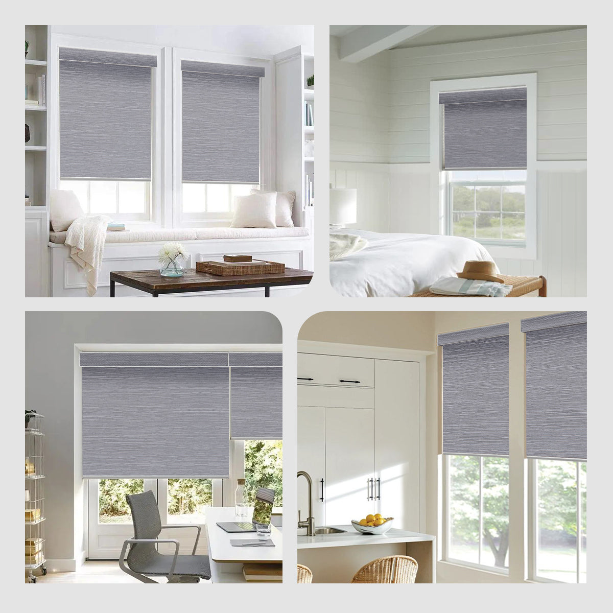 Weffort Motorized Blackout Roller Shades Classic Series